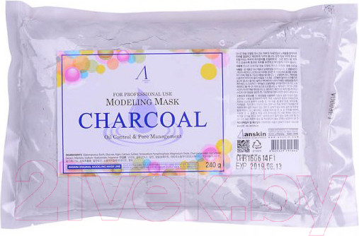 Изображение товара Маска для лица альгинатная Anskin Original Charcoal Modeling Mask (500г)