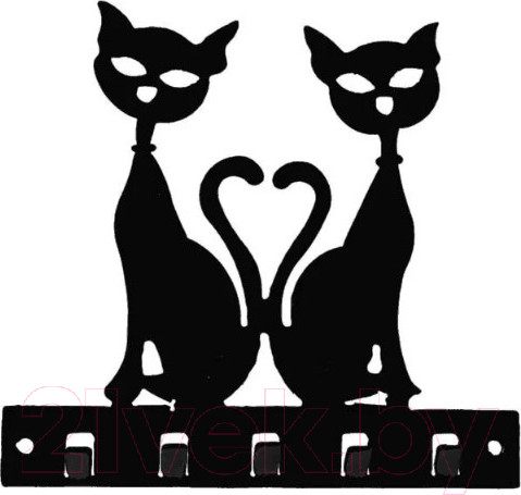 Изображение товара Ключница настенная Станкоинструмент №12 Коты друзья