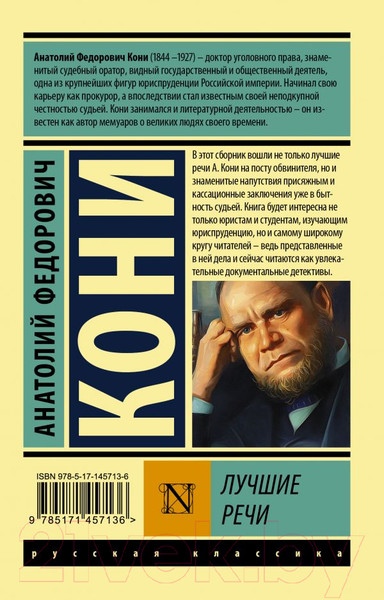 Изображение товара Книга АСТ Лучшие речи (Кони А.Ф.)