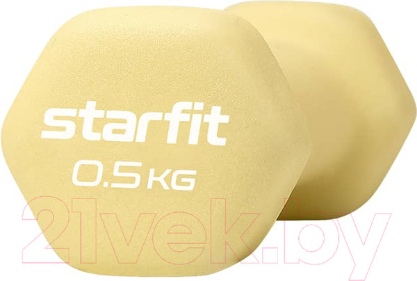 Изображение товара Гантель Starfit DB-201 (0.5кг, желтый пастель)