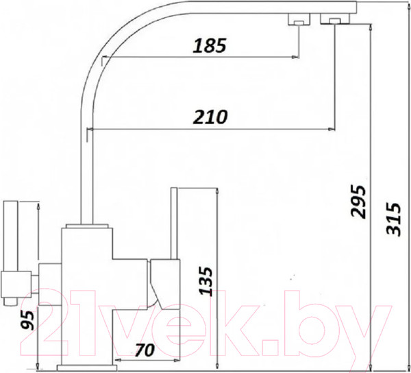 Изображение товара Смеситель Wisent W4333-3-18