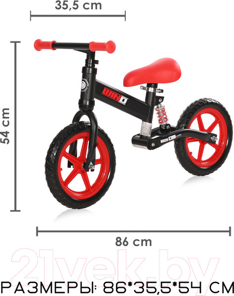 Изображение товара Беговел Lorelli Wind / 10410060002 (черный/красный)