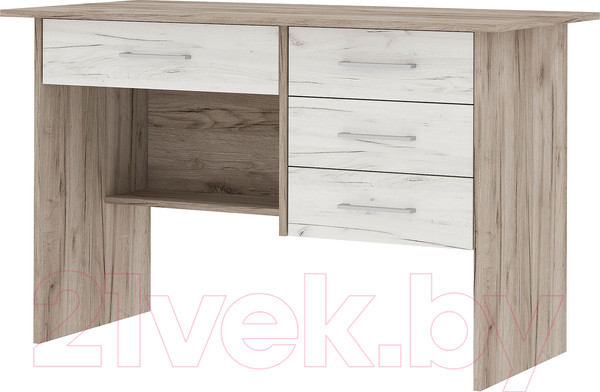 Изображение товара Письменный стол Стендмебель Сити (дуб крафт белый/дуб крафт серый)