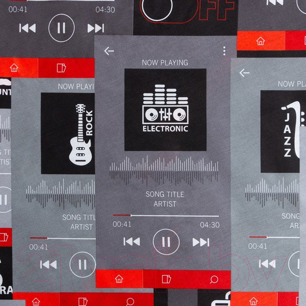 Изображение товара Комплект постельного белья Этель Music 1.5 сп / 7533805