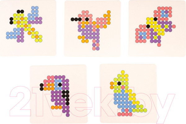 Изображение товара Развивающая игра Bondibon Аквамозаика неоновая.Светится в темноте Летающие животные/ВВ5245