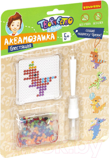 Изображение товара Развивающая игра Bondibon Аквамозаика. Праздничные динозавры / ВВ5250