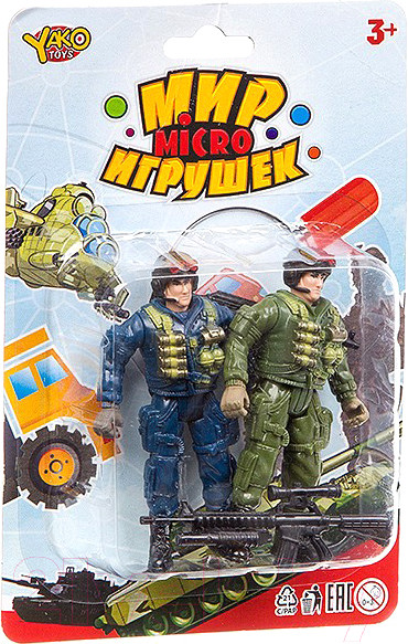 Изображение товара Набор фигурок игровых Yako Мир micro игрушек Военный с 2 солдатиками К93745