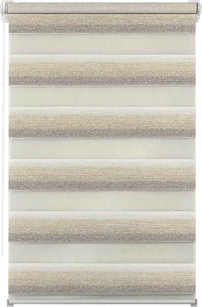 Изображение товара Рулонная штора Lm Decor Дабл ДН LB 55-02 220x185 (бежевый/серый)