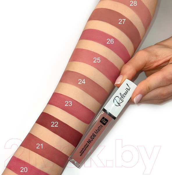 Изображение товара Жидкая помада для губ Relouis Nude Matte матовая тон 28