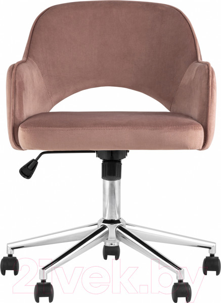 Изображение товара Кресло офисное Stool Group Кларк / CLARKSON Pink CHROME (велюр розовый)