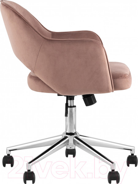 Изображение товара Кресло офисное Stool Group Кларк / CLARKSON Pink CHROME (велюр розовый)