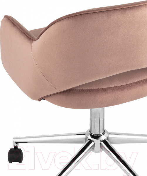 Изображение товара Кресло офисное Stool Group Кларк / CLARKSON Pink CHROME (велюр розовый)