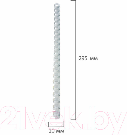 Изображение товара Пружины для переплета Brauberg 10мм / 530911 (100шт, прозрачный)
