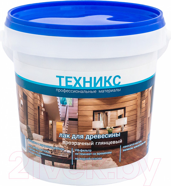 Изображение товара Лак Техникс ВД-АК-1 ТГ Для древесины (1кг, прозрачный, полуглянцевый)