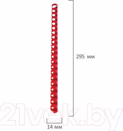 Изображение товара Пружины для переплета Brauberg 14мм / 530920 (100шт, красный)