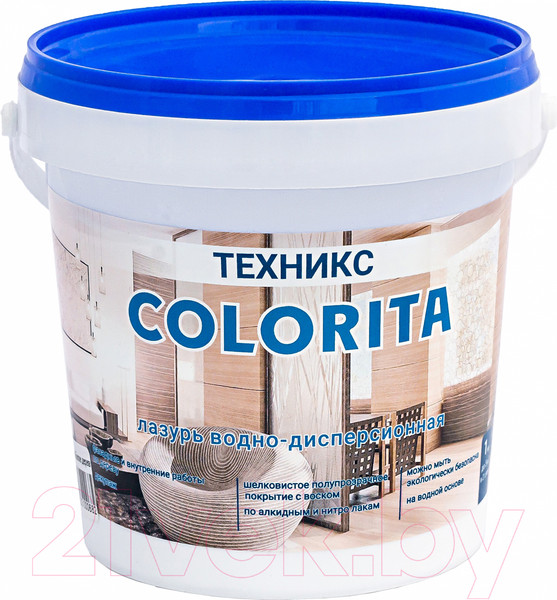 Изображение товара Лазурь для древесины Техникс Colorita ВД-АК-1 (1кг, цитрон)