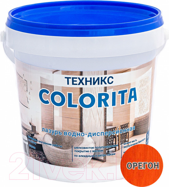 Изображение товара Лазурь для древесины Техникс Colorita ВД-АК-1 (1кг, орегон)