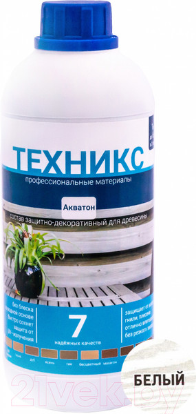 Изображение товара Пропитка для дерева Техникс Акватон (1кг, белый)