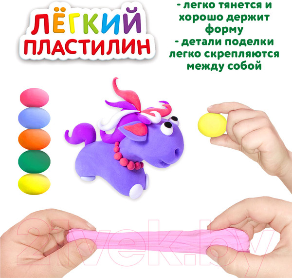 Изображение товара Пластилин легкий Юнландия 105907 (36цв)