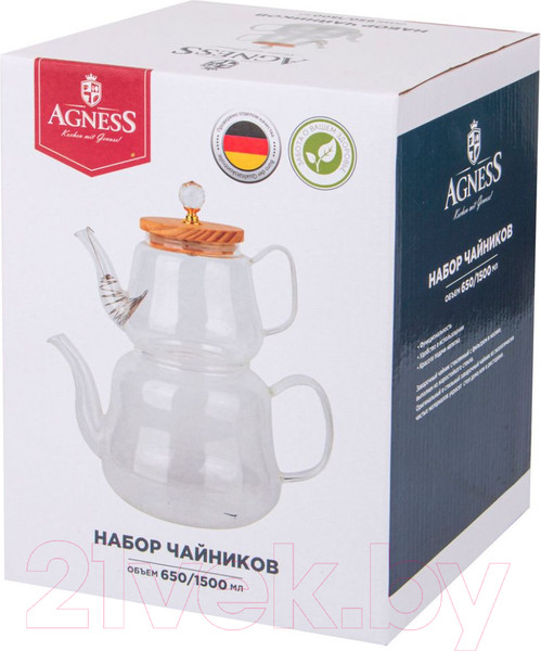 Изображение товара Набор заварочных чайников Agness 889-149