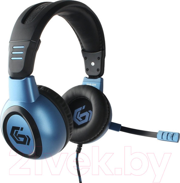 Изображение товара Наушники-гарнитура Gembird MHS-G55 (черный/синий)