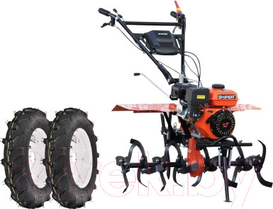 Изображение товара Мотокультиватор бензиновый Skiper SP-850S + колеса 6.00-12 (комплект)
