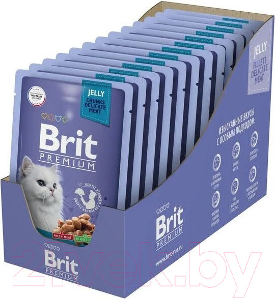 Изображение товара Влажный корм для кошек Brit Premium для взрослых стерилизованных перепелка в желе / 5050215 (85г)