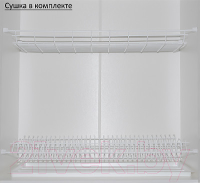 Изображение товара Кухонный гарнитур Eligard Виктория 1.5 (белый структурный рамка/дуб монтерей рамка/кашемир)