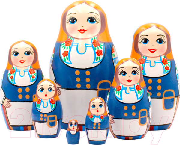 Изображение товара Матрешка сувенирная Брестская Фабрика Сувениров В национальном традиционном народном костюме Munsala 7024