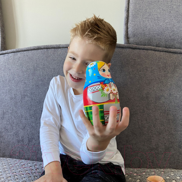 Изображение товара Матрешка сувенирная Брестская Фабрика Сувениров С луговым букетом из ромашек, васильков и колосков 7059