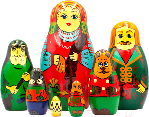 Изображение товара Матрешка сувенирная Брестская Фабрика Сувениров По мотивам русской народной сказки Царевна-Лягушка 7102