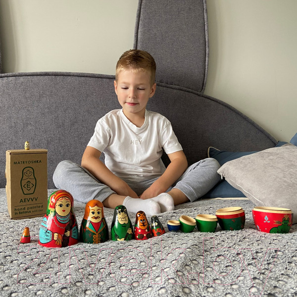 Изображение товара Матрешка сувенирная Брестская Фабрика Сувениров По мотивам русской народной сказки Царевна-Лягушка 7102