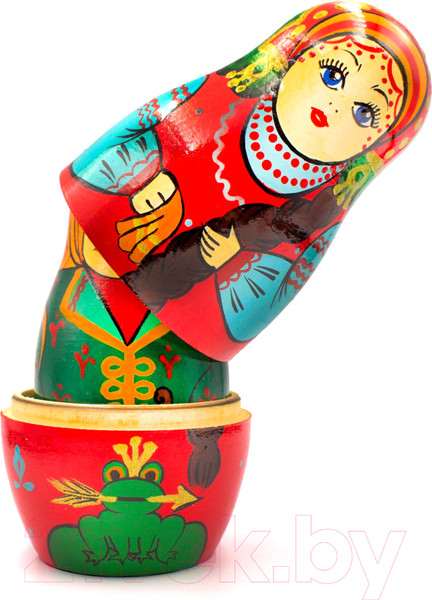 Изображение товара Матрешка сувенирная Брестская Фабрика Сувениров По мотивам русской народной сказки Царевна-Лягушка 7102