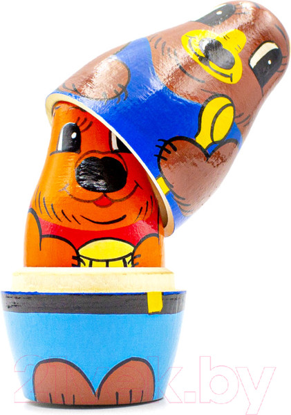 Изображение товара Матрешка сувенирная Брестская Фабрика Сувениров В виде персонажей из сказки Златовласка и три медведя 5153