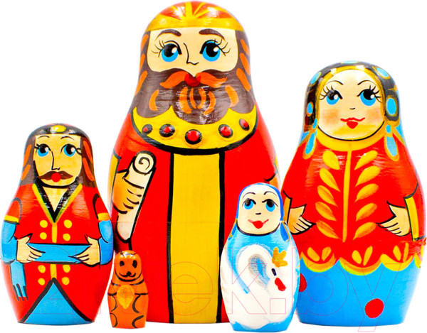 Изображение товара Матрешка сувенирная Брестская Фабрика Сувениров В виде персонажей из сказки о Царе Салтане 5160