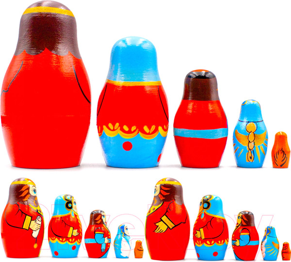 Изображение товара Матрешка сувенирная Брестская Фабрика Сувениров В виде персонажей из сказки о Царе Салтане 5160
