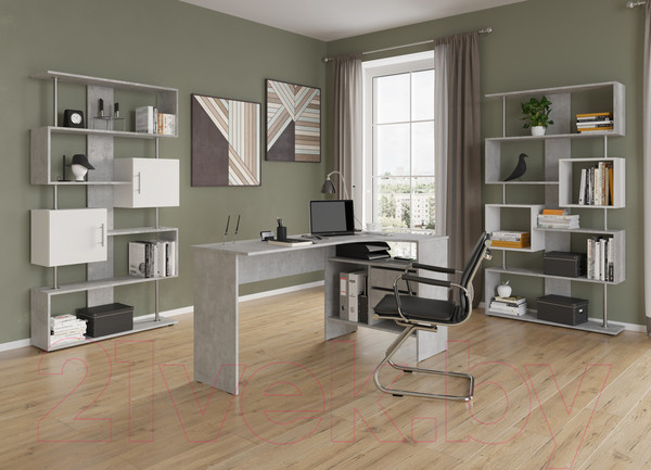 Изображение товара Компьютерный стол Сокол-Мебель СПМ-25 (правый, бетон)