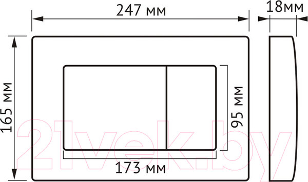 Изображение товара Кнопка для инсталляции Berges Atom 049219