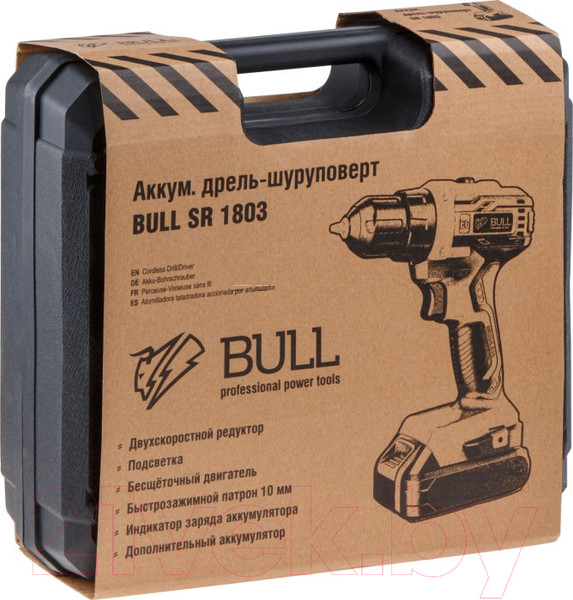 Изображение товара Профессиональная дрель-шуруповерт Bull SR 1803 (0329105)