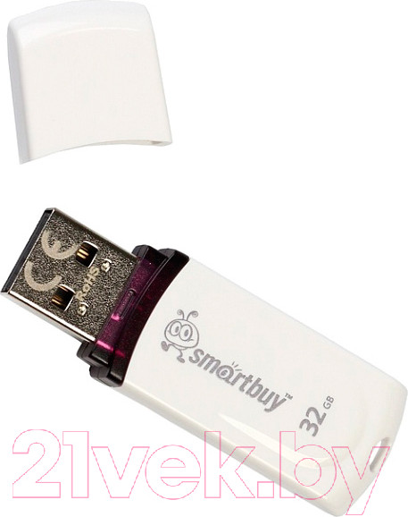 Изображение товара USB flash накопитель SmartBuy Paean 16GB White (SB16GBPNi-W)