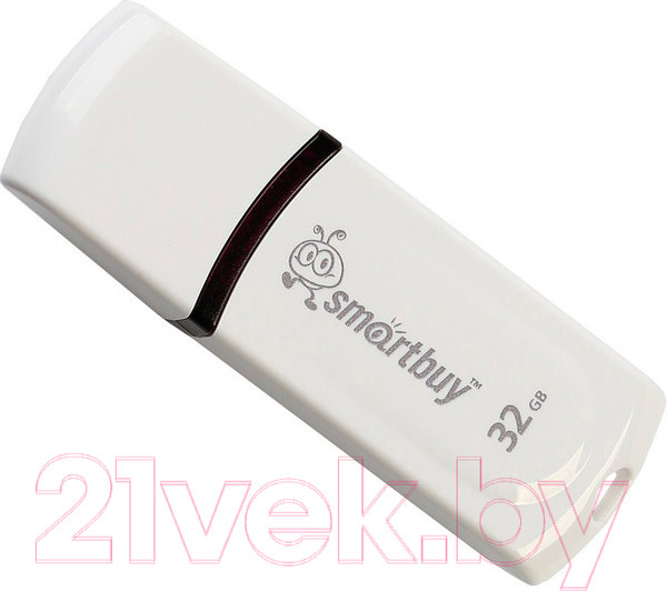 Изображение товара USB flash накопитель SmartBuy Paean 16GB White (SB16GBPNi-W)