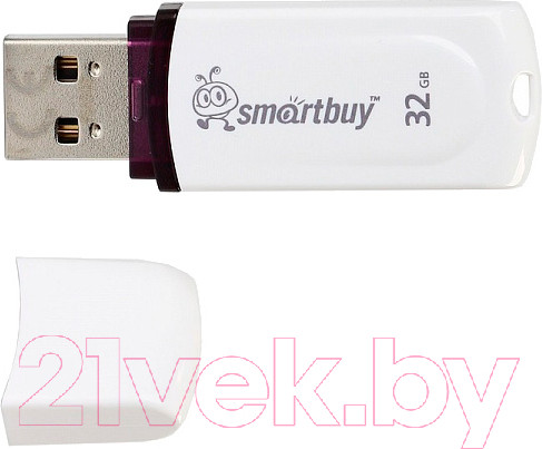 Изображение товара USB flash накопитель SmartBuy Paean 16GB White (SB16GBPNi-W)