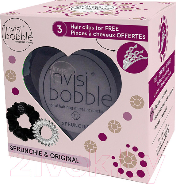 Изображение товара Комплект аксессуаров для волос Invisibobble Heart Style