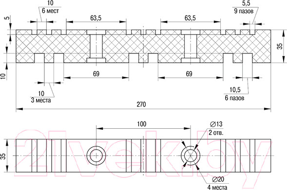 Изображение товара Шинный изолятор КС 92938