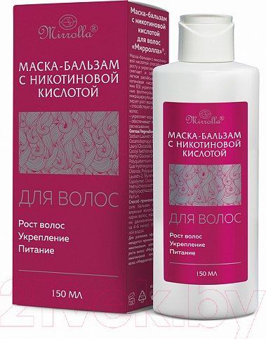 Изображение товара Маска для волос Mirrolla С никотиновой кислотой (150мл)