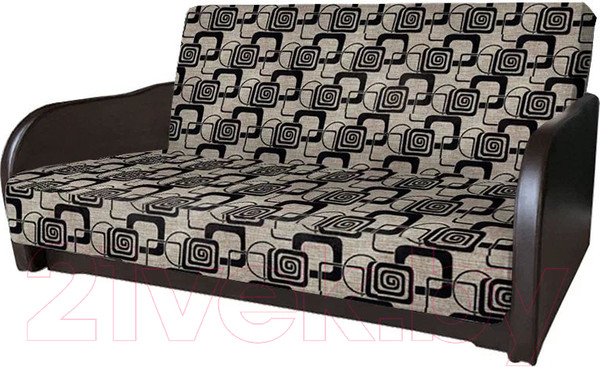 Изображение товара Комплект мягкой мебели Асмана Дачник-1 (рогожка кубики коричневые/кожзам коричневый)