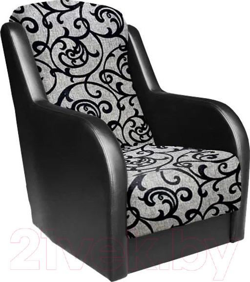 Изображение товара Комплект мягкой мебели Асмана Дачник-1 (рогожка завиток черный/кожзам черный)