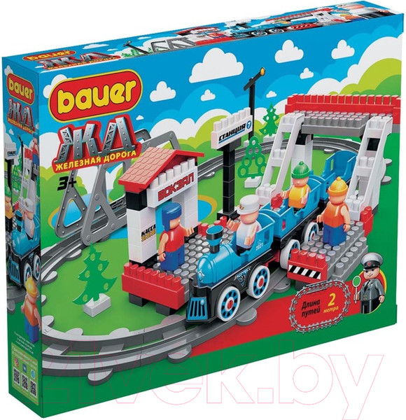 Изображение товара Конструктор Bauer Железная дорога. Испытательный полигон поездов с Блокменом / 926 (141эл)