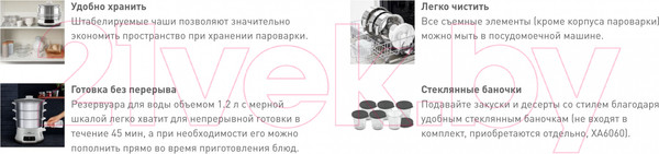 Изображение товара Пароварка стационарная Tefal VC502D10
