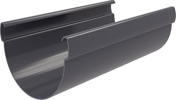 Изображение товара Желоб Grand Line Дизайн 135 ПВХ RAL 7024 (3м, графит)